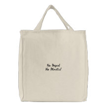 Nenhum papel! Nenhum plástico! Bolsas Para Compras