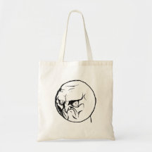 Nenhuma cara irritada Rageface Meme da raiva cómic Bolsas De Lona