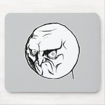 Nenhuma cara irritada Rageface Meme da raiva cómic Mouse Pad