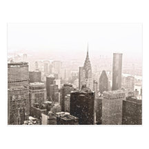 Neve de New York Cartão Postal
