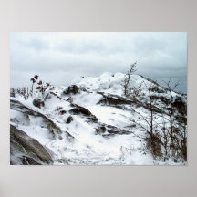 Neve e rochas impressão