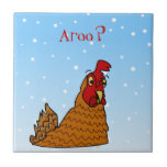 Neve engraçada do Natal ou do inverno do amante da Azulejos