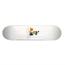 Neve que trabalha com pá a alienígena skate