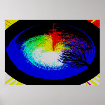 NÉVOA PSICADÉLICO ABSTRATA POSTER
