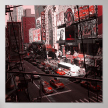 New York preta/branco/vermelho Posters
