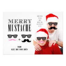 Newlyweds engraçados dos cartões de foto de Natal  Convite Personalizado