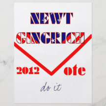 Newt Gingrich Modelo De Panfleto