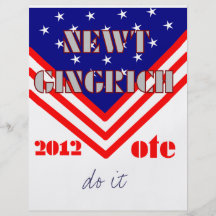 Newt Gingrich Panfleto Personalizados