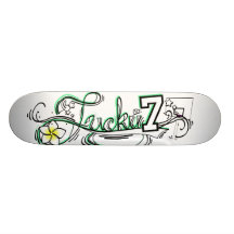 No. afortunado 7 claro skates personalizados