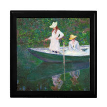 No barco norueguês em Giverny Claude Monet Estojo Para Jóias