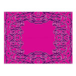 No cartão cor-de-rosa do Bandanna Cartoes Postais
