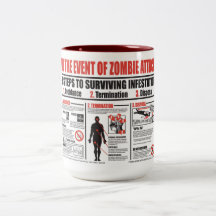 No caso da CANECA de CAFÉ do ataque do zombi