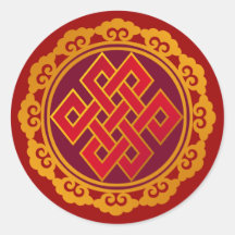Nó eterno do budismo tibetano das karmas adesivo
