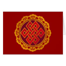 Nó eterno do budismo tibetano das karmas cartão