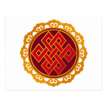 Nó eterno do budismo tibetano das karmas cartões postais