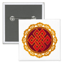 Nó eterno do budismo tibetano das karmas pins