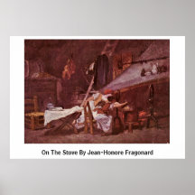No fogão por Jean-Honore Fragonard Posters