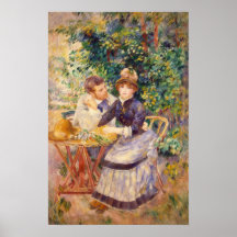 No jardim, por Pierre-Auguste Renoir Impressão