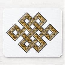 Nó místico - prata & ouro 2 mousepad