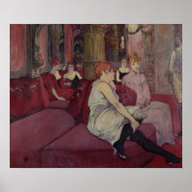 No salão de beleza no DES Moulins da rua, 1894 Poster
