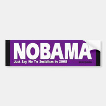 NOBAMA - Apenas diga não ao socialismo Adesivo