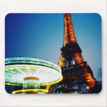 Noite dois de Eiffel Mousepads