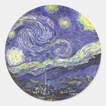 Noite estrelado de Van Gogh, apos impressionismo d Adesivos
