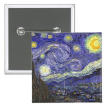Noite estrelado de Van Gogh, apos impressionismo d Botons