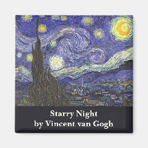 Noite estrelado de Van Gogh, apos impressionismo d Imã De Refrigerador