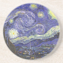 Noite estrelado de Van Gogh, apos impressionismo d Porta-copo