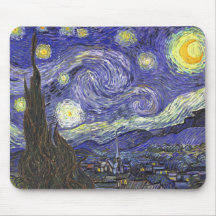 Noite estrelado de Van Gogh, apos impressionismo d Mouse Pads