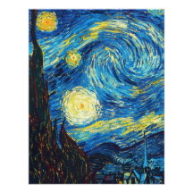 Noite estrelado Inivtations de Van Gogh Convites Personalizados