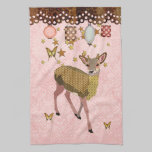 Noite estrelado MoJo Kitch dos cervos cor-de-rosa  panos de pratos da american mojo