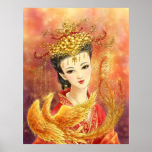 Noiva chinesa com o poster da arte da fantasia de 