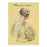 Noiva do Victorian do vintage, chá de panela Convite