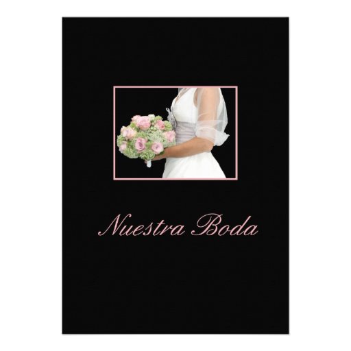noiva espanhola do convite do casamento com o buqu