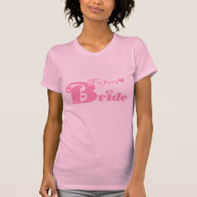 Noiva futura cor-de-rosa camisetas