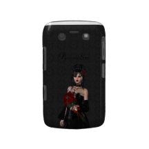 Noiva gótico bonita corajosa de Blackberry Capa Blackberry Case-Mate