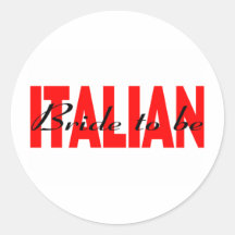 Noiva italiana a ser adesivos em formato redondos