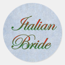 Noiva italiana elegante adesivos em formato redondos
