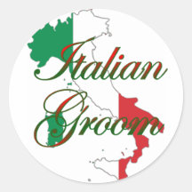 noivo italiano adesivo em formato redondo