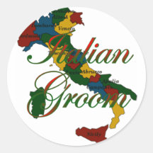 noivo italiano adesivo redondo