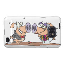 noivo parvo bonito engraçado da noiva dos porcos d capas para galaxy s2