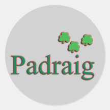 Nome dos homens de Padraig Adesivos Redondos
