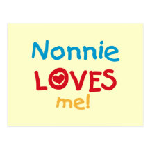 Nonnie ama-me camiseta e presentes cartao postal