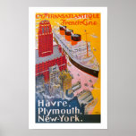 Normandie no porto de New York Posteres