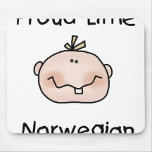 Norueguês pequeno orgulhoso do menino mousepad
