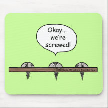 Nós somos parafusados! desenhos animados - três pa mouse pads