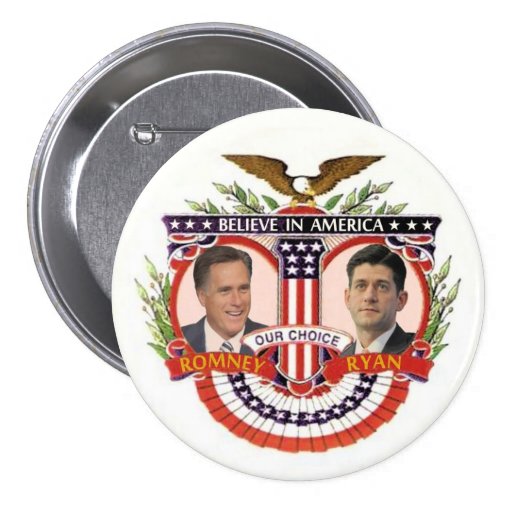 Nossa escolha: Romney/Ryan Botons