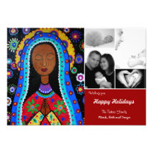 Nossa senhora do cartão de Natal de Guadalupe Convite Personalizado